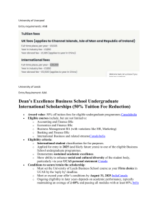 UK University Entry, Fees & Scholarships Guide 2025-2027