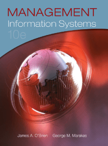 Management Information Systems 10th Edition Textbook