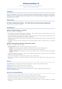Vishnuvardhan G - Senior Full-Stack Engineer Resume | React, Node.js