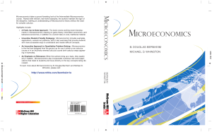 Microeconomics Textbook by Bernheim & Whinston | College Economics