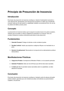 Principio de Presunci&oacute;n de Inocencia - Derecho Penal