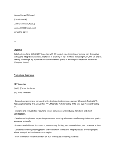 NDT Inspector Resume - Ahmed Ismael Othman