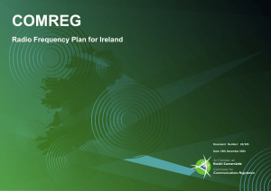 Ireland Radio Frequency Plan (2024): Spectrum Allocations