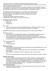 Insurance Policies: Term, Whole, Universal Life Explained