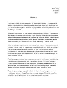 Fashion Market Categories: Haute Couture to Budget Clothing