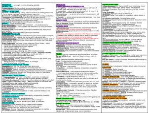 Marketing Principles Study Notes