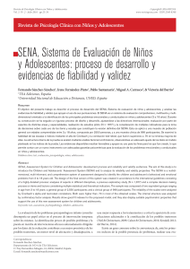 SENA Evaluaci&oacute;n Ni&ntilde;os y Adolescentes: Desarrollo y Validez