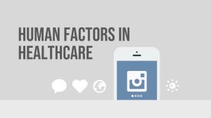 Human Factors in Healthcare: Course Overview