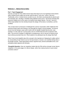 Medical Device Safety: User vs. Use Error Reflection