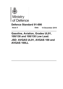 Aviation Gasoline DEF STAN 91-090: Fuel Specs & Testing