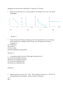 Economics Exam Questions: Demand, Utility, and Consumer Surplus