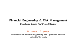 CDOs & Risk Management: Financial Engineering Presentation