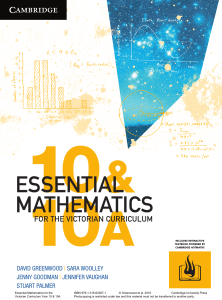 Essential Mathematics for Victorian Curriculum Year 10 & 10A Textbook