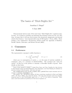 Dixit-Stiglitz Lite: Basics of Monopolistic Competition