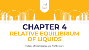Relative Equilibrium of Liquids: Fluid Mechanics & Engineering Problems