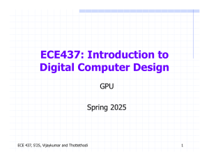 GPU Architecture: Introduction to Digital Computer Design