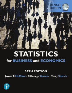 Statistics for Business and Economics 14th Ed. - McClave, Benson, Sincich