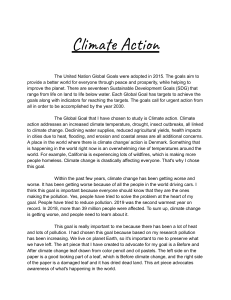 Climate Action: Understanding UN Global Goal 13 & Personal Impact