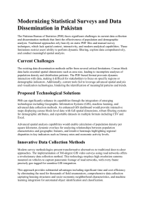 Modernizing Pakistan's Statistical Surveys: GIS, ML & Data Dissemination