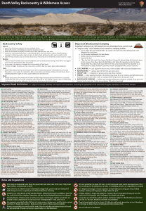 Death Valley Backcountry & Wilderness Access Guide