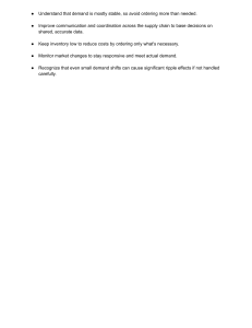 Supply Chain Management Recommendations