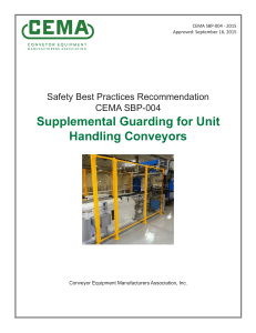 CEMA Conveyor Guarding Best Practices Recommendation