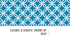 Caloric & Kinetic Theory of Heat: Comparison & Joule's Experiment