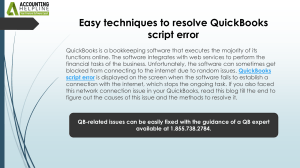 Fix QuickBooks Script Error: Easy Solutions