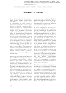 Sistemas Electorales: Tipos, Efectos y Reformas
