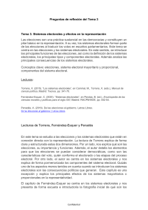 Sistemas Electorales y Representaci&oacute;n: Preguntas