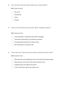Financial Anxiety & Habits Survey: Mental Health & Money Management