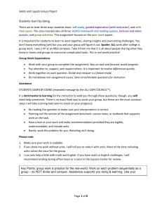 Solids & Liquids Group Project: Phase Diagrams & Intermolecular Forces