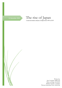 Japan's Economic Rise: Macroeconomic Analysis 1950-2019