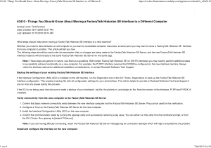 Moving FactoryTalk Historian SE Interface: A Step-by-Step Guide