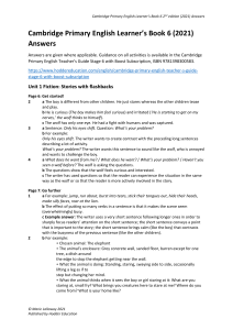 Cambridge Primary English Learner's Book 6 (2021) Answers