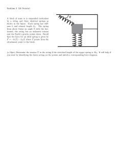 Physics Problem: Block, Springs, String, and Equilibrium Analysis