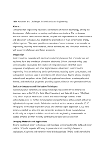 Semiconductor Engineering: Advances, Challenges, and Future Prospects