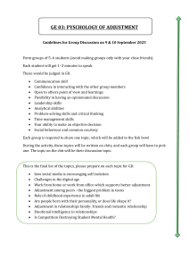 Psychology of Adjustment Group Discussion Guidelines & Study Guide