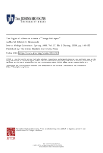 Okonkwo's Plight: Heroism in Achebe's Things Fall Apart Analysis