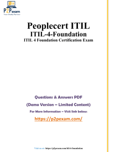 ITIL 4 Foundation Exam Questions & Answers (Demo)