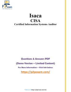 CISA Exam Questions & Answers (Demo)