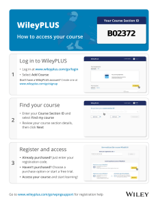 WileyPLUS Course Access Guide: Log In, Find Course, Register