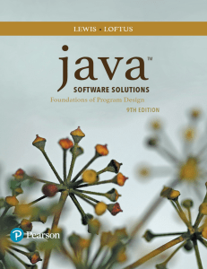 Java Software Solutions 9th Edition Textbook