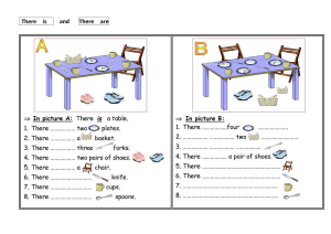 There Is/Are Worksheet: Picture Description