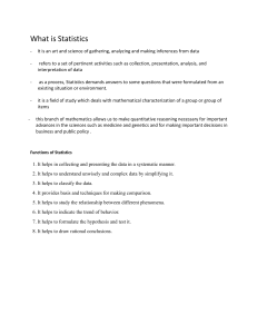 Introduction to Statistics: Definitions & Functions