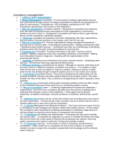 Consultancy Management: An Overview