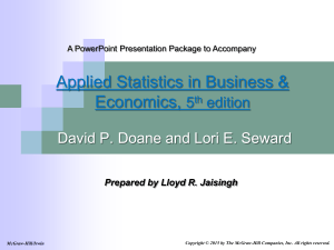 Applied Statistics in Business & Economics Presentation