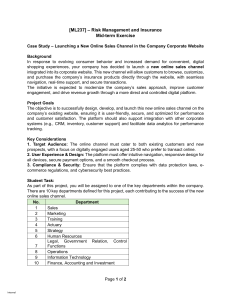 Insurance Online Sales Channel Launch: Risk Management Case Study