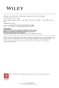 Rioting with Stravinsky: Analysis of "Rite of Spring" Music & History