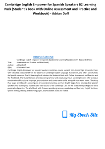 Cambridge Empower B2 English Coursebook for Spanish Speakers